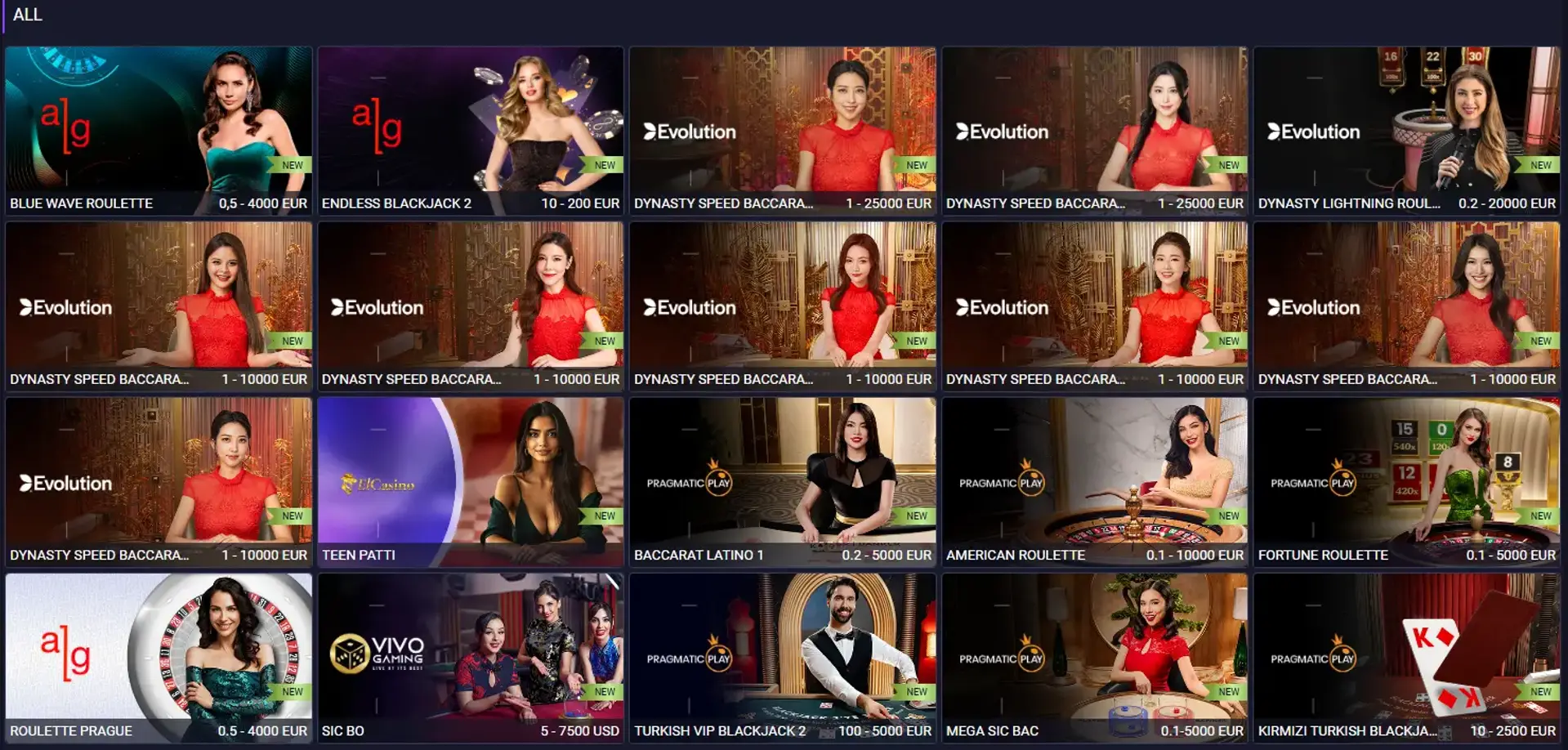 Mesa de cassino ao vivo da WOWBet em transmissão